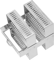 iplusmile Dyeing Rack Stainless Steel Microscope Slide Rack Laboratory Stand Microscope Accessories Laboratory Slide Holder Biology Accessories Lab Instruments Silver Stainless Steel