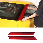 Red Fibre Car Windshield Pillar Trim Accessories Cover Kit For GR Supra 2019-22 (for: Toyota)