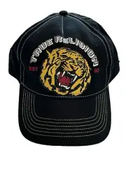 True Religion Established 2002 Tiger Print Black Snapback Hat