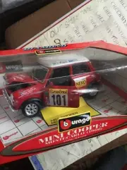 B Burago 1960 MINI COOPER MONTE CARLO COD34109 Diecast Scale 1/16 MADE IN ITALY