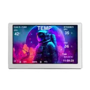 5in White PC Case Monitor USB Port Built in Picture Video Theme CPU GPU Temp