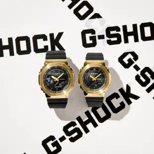 【CASIO 卡西歐】G-SHOCK 黑金時尚 高貴奢華 金屬錶殼 八角形錶殼 GM-S2100GB-1A
