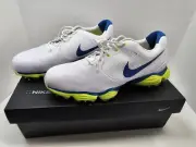 Nike Lunar Control 2 SZ 10M Golf Shoes White Venom Blue Flywire Nib