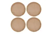 4pc Mikasa Round Hessian Dining Table Placemat Set Natural 38cm