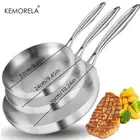 2/3PCS Frying Pan 22/24/26/28CM 304 Stainless Steel 2MM Thick Wok Pan 5 Ply Stee