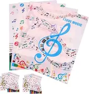 HONMEET Piano Note L-Shaped Document Holder A4 File Folder Plastic Document Bag Sheet Protector