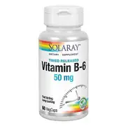 Solaray Vitamin B-6,50 mg ,60 Caps (Pack of 2)