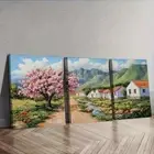 3pcs Modern Art Deco Cherry Blossom Nature Wall Art Canvas Unframed/Framed