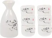 BESTYASH Japanese Style Sake Pot with Cups Elegant Wine Holder for Home Bar Entertaining Creative Wine Serving for Tea Parties Special Occasions