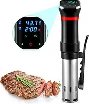 Sous Vide Machine Precision Cooker, 1100W Immersion Circulator Vacuum Slow Cooker with 25-95℃ Temperature Control, Food Cooker for Beef, Salmon, Chicken