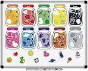 Fun-Plus 10 Pieces Magnetic Color Recognition Sorting Set, Educational Magnets for Refrigerator Whiteboard, Fine Motor Skills Toys for Boys Girls 3 4 5 Years Old