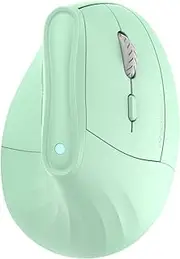 57° Ergonomic Wireless Tower Mouse, Vertical Quiet Ergo Mouse, Bluetooth(BT5.0,BT3.0)&2.4G, (800/1200/2400/2400/4000), 5 Buttons for Windows, macOS, iPadOS, Laptop, PC (Green)