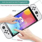 Glass Screen Protector Compatible with Nintendo Switch OLED mod 2-Pack Tempered