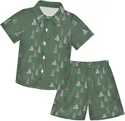 [Caihoyu] Big Boy Hawaiian Button Down Shirts and Shorts Set Toddler Kids Baby Boys Summer Clothing