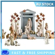 22-piece Plus Manger Nativity Set Born Scene Willow-tree Figure Set Gift'