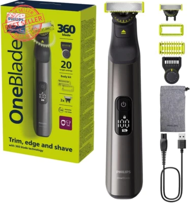 Oneblade 360 Face+Body PRO Trimmer, Electric Beard & Hair Shaver, 20 Length