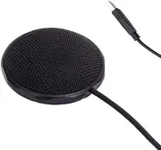 USB Conference Microphone 360° Omnidirectional Condenser PC Microphones for Video Conference Gaming Chatting Black One Size