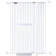 riin Extra Tall 150cm Baby Pet Security Gate Metal Safety Guard Tension Pressure Mounted for Children Dog Kitten Adjustable Width Range 95-105cm Largest Gap Between Bars 42mm Model B2 White