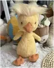 Jellycat Rock-a-Bye Duckling Plush – Yellow Stuffed Animal with Fluffy Hair