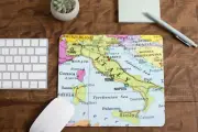 Italy Map Mouse Pad for Computer Office Gaming Desk Non-Slip