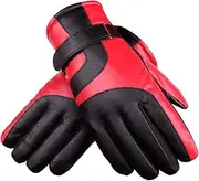 [Generic] Men'sLeather Gloves Plus Velvet Thick Warm Outdoor Riding Skiing Touch Screen