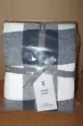 West Elm Heather Taylor Home Gingham Duvet Cover King/Cal King Midnight New