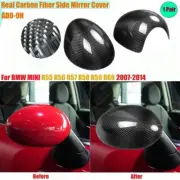For Mini Cooper R55 R56 R57 R58 R59 R60 Real Carbon Fiber Car Side Mirror Cover (for: Mini)