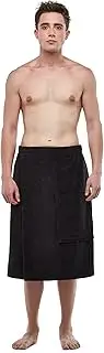 [ESKYMODE] Mens Terry Cotton Bathrobe Towel, Men's Adjustable Closure Shower Wrap Robe
