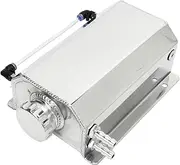 GRCFUMO 2L Coolant Radiator Tank, Aluminium Alloy Reservoir Expansion Tank, Sturdy Reservoir Expansion Catch Can for Most Cars (Plata)
