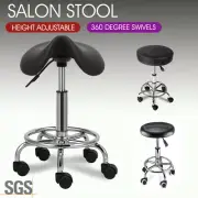 Hydraulic Lift PU Black Salon Barber Stool Massage Hairdressing Chair Swivel