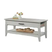 Design Square Hill Rectangular Storage Lift Top Coffee Table Glacier Oak