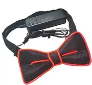 [Generisch] Bow Tie, Luminous Bow Tie, Polyester Light Bow Tie, LED Neon Bow Tie, Adjustable Luminous Bow Tie, Flashing Bow Tie for Halloween, Music Festival, Men, Business, Children, Dance, Party, red,