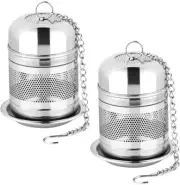 2 Pack Stainless Steel Tea Infuser Strainer Fine Mesh Basket