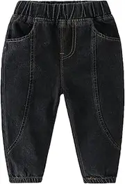 [Generic] Boy's Fashion Jeans Denim Elastic Waist Summer Leisure Style Loose Cute Elasticity Simple Toddler Soft Trousers