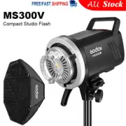 Godox MS300V Compact Studio Flash with LED Modeling Lamp + 95cm Grid Softbox