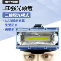 在飛比找momo購物網優惠-185-W608 藍色LED頭燈 強光超亮頭戴式頭燈 釣魚燈