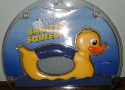 Ettore Cleaning Critters Shower Squeegee Duck NEW Duckie Baby Tub Fun