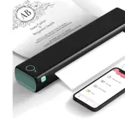 Compact Inkless Thermal Printer - Bluetooth, 8.5"x11" Printing for Easy Travel