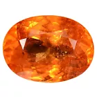 3.7 Ct. Awesome Luster Oval Orange Mandarin Garnet Brilliant Cut WITH GLC CERTIF
