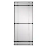 [Florabelle Living] Morgan 12 Pane Rectangular Mirror Matt Black Finish