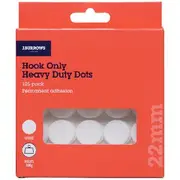 J.Burrows Hook Only Dots 22mm White 125 Pack