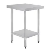 Vogue 430 Grade Stainless Steel Prep Table 700mm Depth