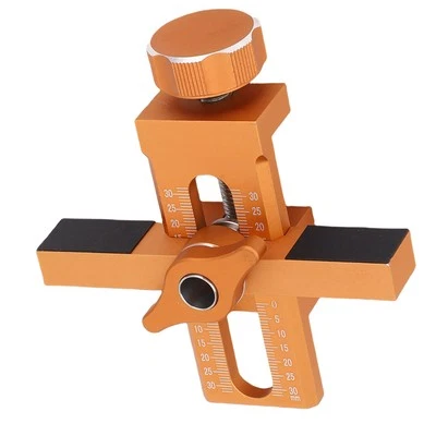 Cabinet Door Mounting Jig Adjustable Installation Positioner With Drill Bit