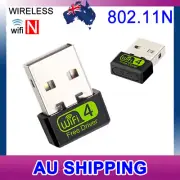USB WiFi Wireless Adapter N150 2.4GHz 802.11n Nano Receiver Laptop AU --CD FREE