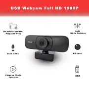 USB Webcam Full HD 1080P with Built-In Microphone for PC computers & Laptops