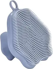 Amagogo Silicone Facial Cleaning Brush Face Wash Brush Portable Face Scrub Brush Facial Cleansing Tool for Blackhead Removing Travel, Gray