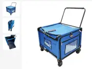 Tutto Wheeled Printer Trolley Blue 18.5"L x 15.5"H x 18.5"D Folding NEW