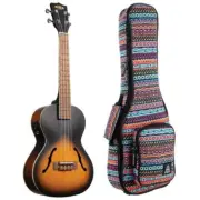 Kala Arch Top Tobacco Sunburst Tenor Ukulele Bundle