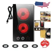 2000W Plug-In Electric Cooktop with Timer & Safety Lock - Built-In or Countertop