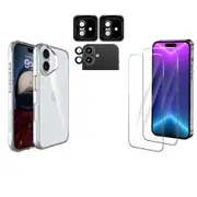 iCoverLover For iPhone 16 Case + 2X Screen + 2X Camera Lens Protectors